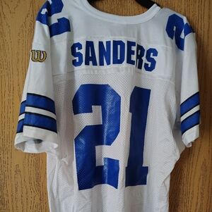 Cowboys Sanders Size L Wilson White Sports Jersey